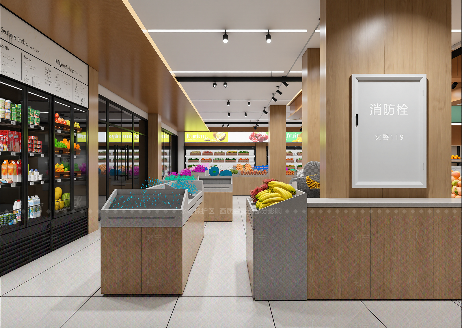 现代超市3D模型下载【ID:1214943501】