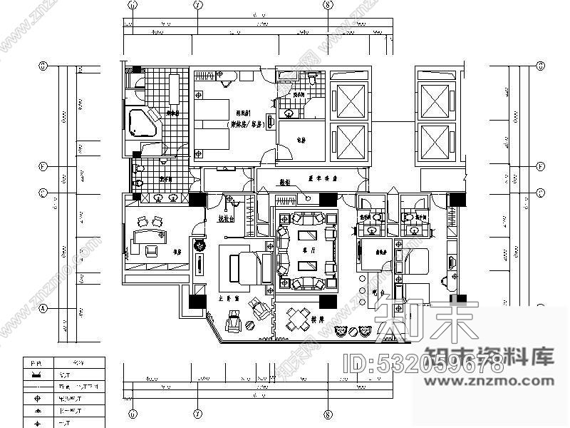 施工图某四星大酒店设计装修图(含效果)cad施工图下载【ID:532059678】