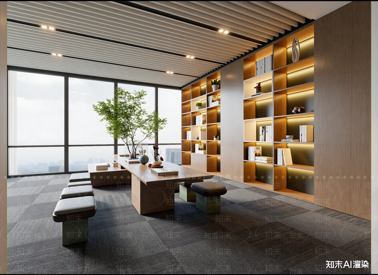 现代茶室3D模型下载【ID:1214859666】