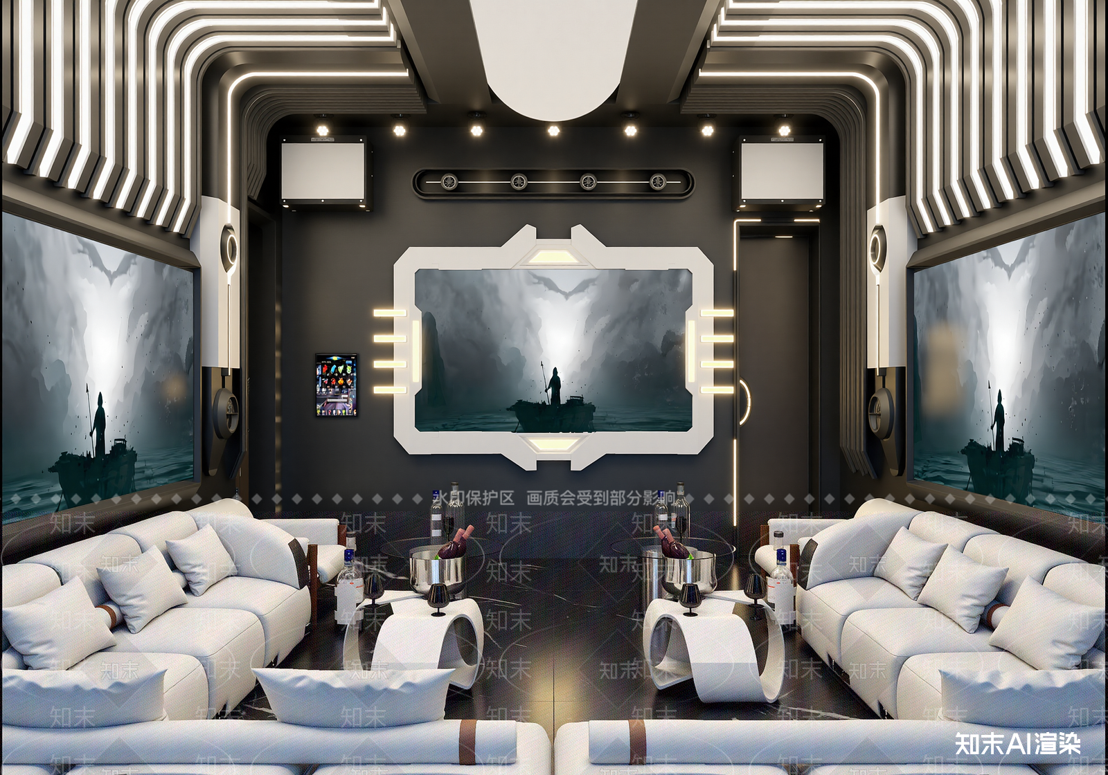 现代电竞房3D模型下载【ID:1213994910】