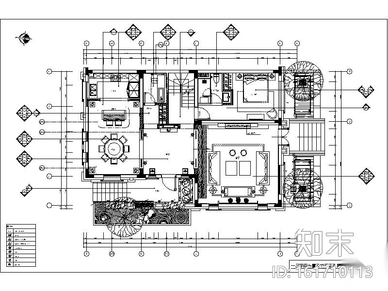 [长春]某别墅样板房设计施工图cad施工图下载【ID:161710113】