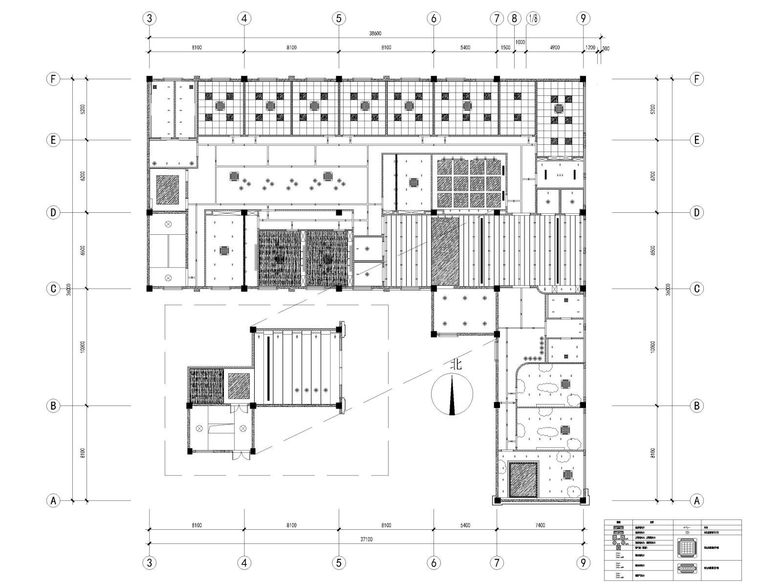 江苏800㎡英语培训中心室内装饰施工图cad施工图下载【ID:1131206844】
