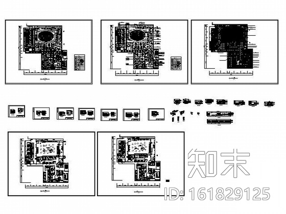 KTV空间设计装修图施工图下载【ID:161829125】