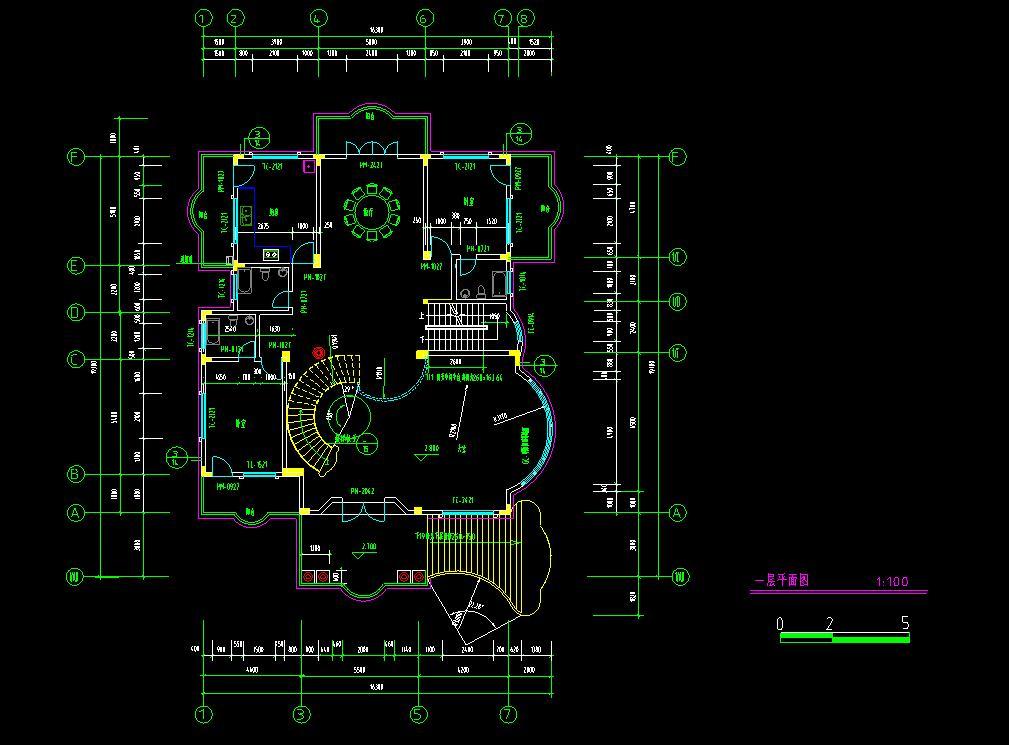 三层带阁楼复古独栋别墅建筑设计（框架结构）施工图下载【ID:149863176】