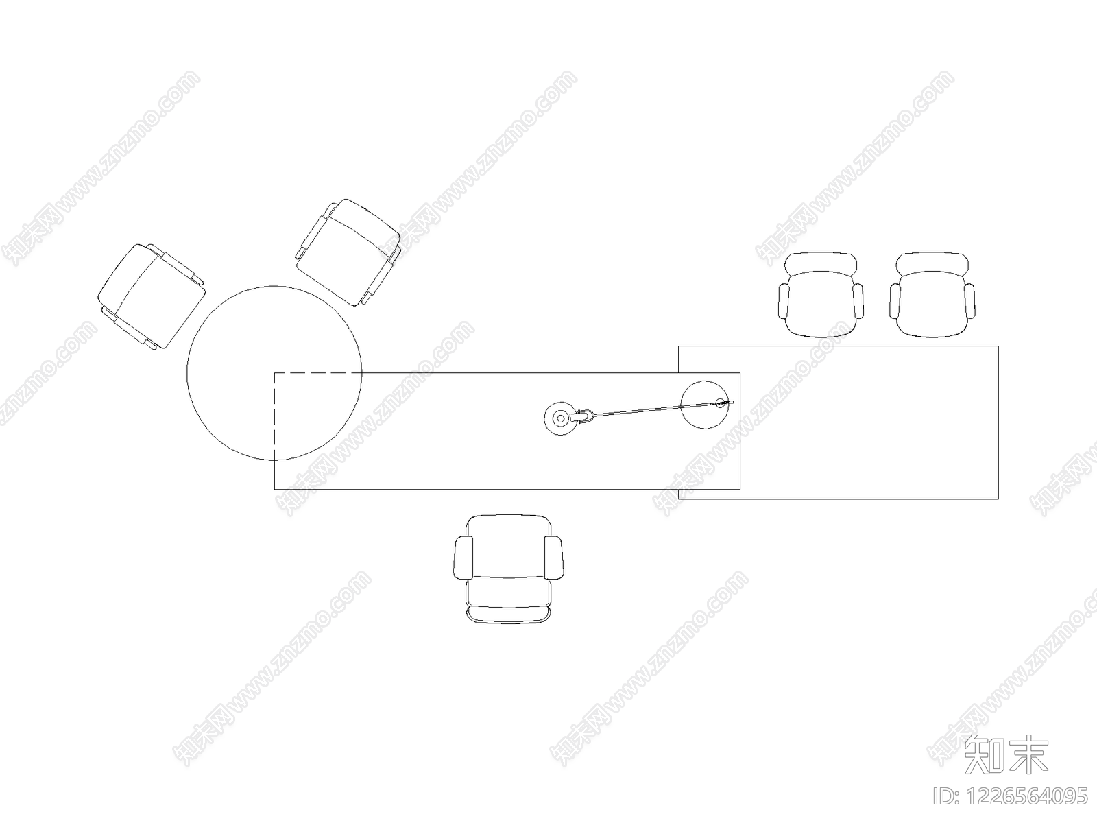 桌椅cad施工图下载【ID:1226564095】