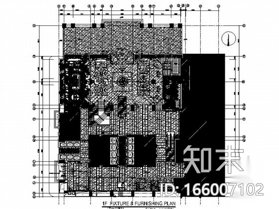 [深圳]繁华商业区酒店大堂及大堂吧装修施工图（含效果）cad施工图下载【ID:166007102】