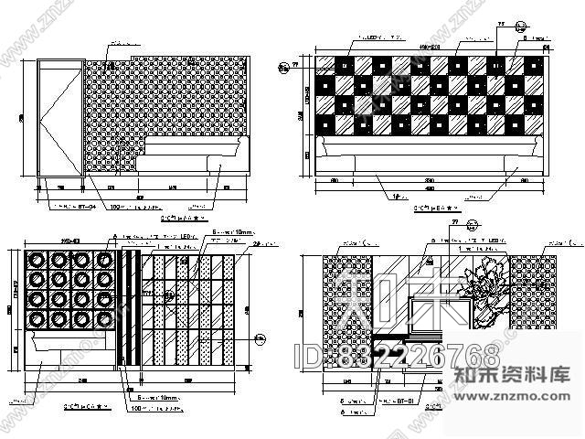 图块/节点KTV小包厢立面图cad施工图下载【ID:832226768】