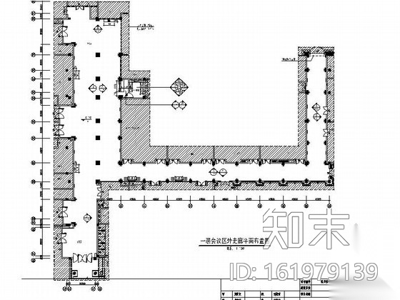 [安徽]经典楼盘酒店会议室走廊室内装修图cad施工图下载【ID:161979139】