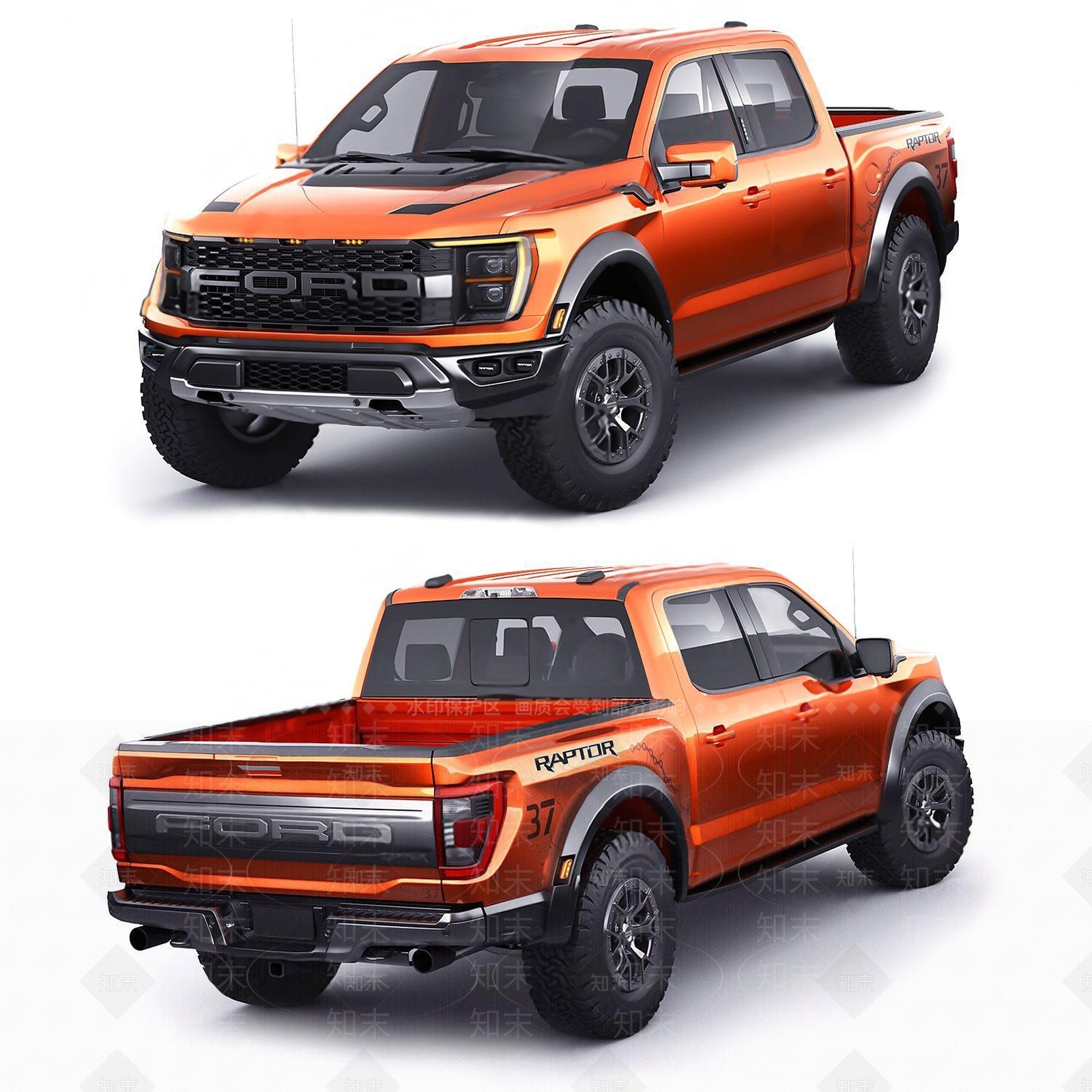 现代皮卡汽车3D模型下载【ID:1100518577】