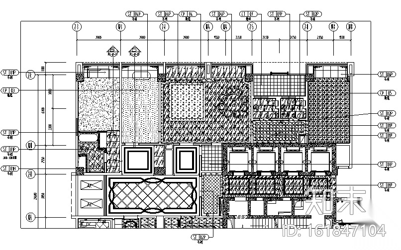 世代锦江国际酒店贵宾楼设计施工图（附效果图）cad施工图下载【ID:161847104】