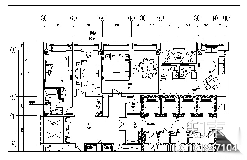 世代锦江国际酒店贵宾楼设计施工图（附效果图）cad施工图下载【ID:161847104】