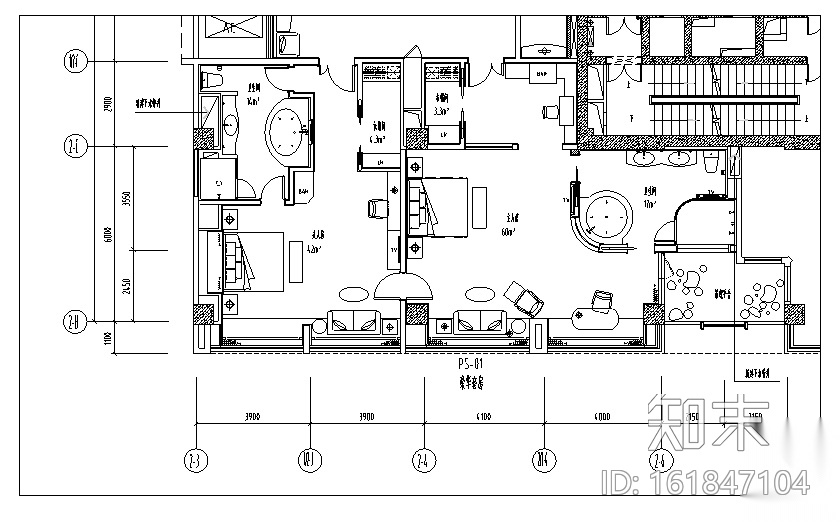 世代锦江国际酒店贵宾楼设计施工图（附效果图）cad施工图下载【ID:161847104】