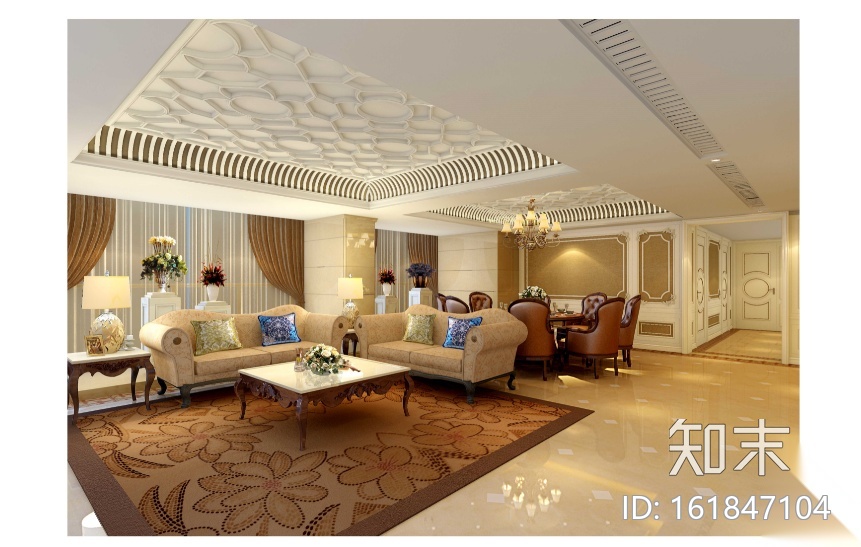 世代锦江国际酒店贵宾楼设计施工图（附效果图）cad施工图下载【ID:161847104】