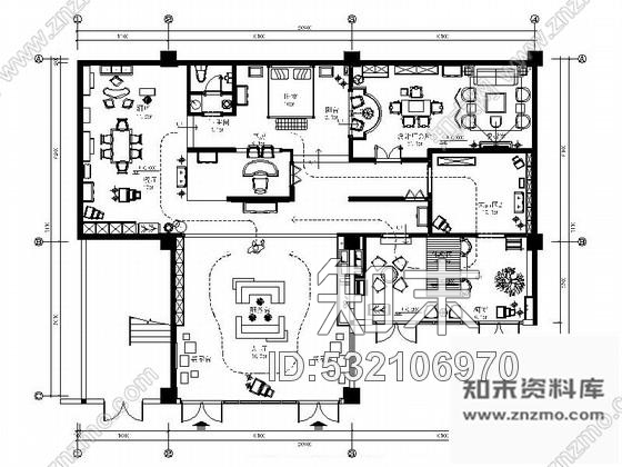 施工图福建高档精致怀旧家居工艺品展厅设计CAD装修图含效果施工图下载【ID:532106970】