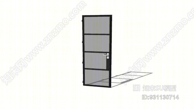 铝窗镶板门SU模型下载【ID:931130714】