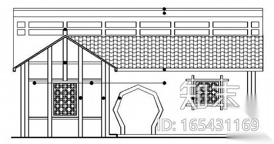 某旅游景点小卖部（带公厕）建筑施工cad施工图下载【ID:165431169】