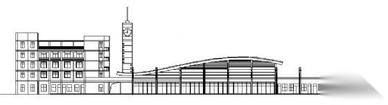 某汽车站建筑方案图cad施工图下载【ID:151679178】