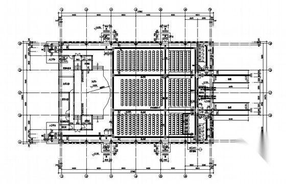 特殊教育学校多功能报告厅建筑施工图施工图下载【ID:166802186】