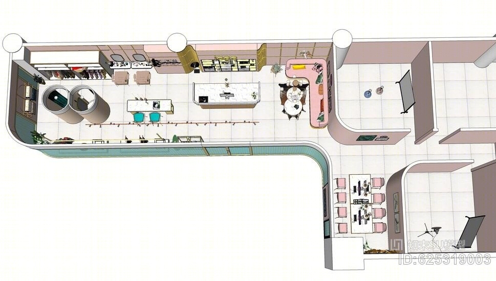 摄影室照相馆室内设计SU模型下载【ID:625319003】