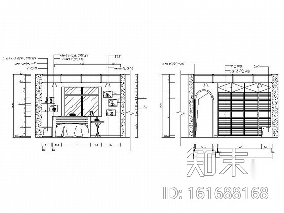 地中海风格小户型一居室装修图cad施工图下载【ID:161688168】