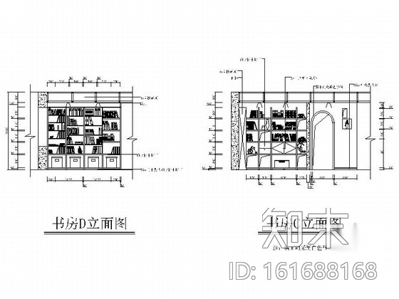 地中海风格小户型一居室装修图cad施工图下载【ID:161688168】