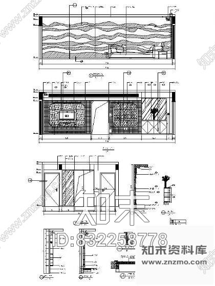 图块/节点客厅立面详图cad施工图下载【ID:832258778】