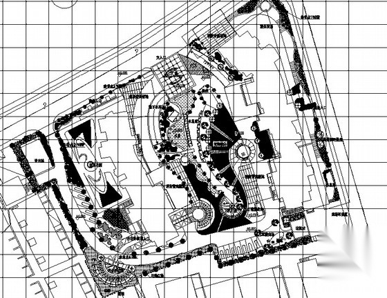 [上海]居住区集中公园园林景观工程施工图施工图下载【ID:161094116】