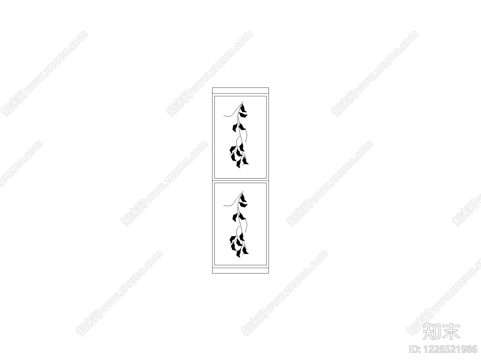 挂画cad施工图下载【ID:1226521986】