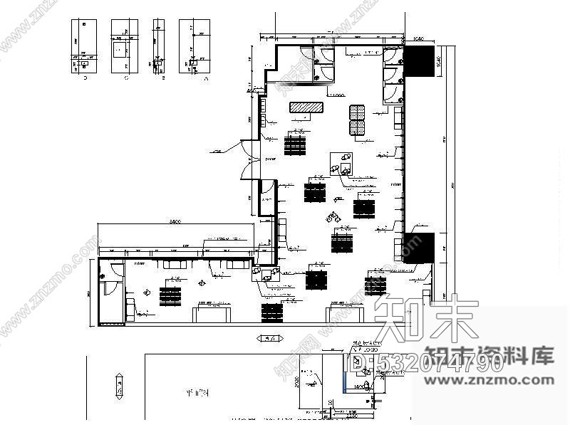 施工图北京某商场ONLY店装修图(含效果)cad施工图下载【ID:532074790】