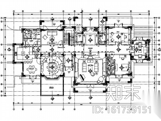 [江苏]精致豪华两层别墅室内设计施工图（含效果）施工图下载【ID:161739151】