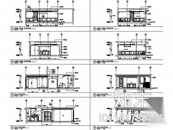 [江苏]精致豪华两层别墅室内设计施工图（含效果）施工图下载【ID:161739151】