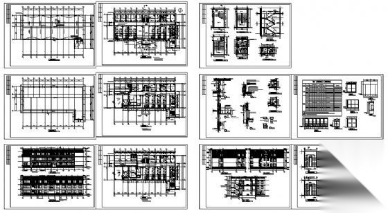 某市三层医院病房楼建筑施工图cad施工图下载【ID:151593195】