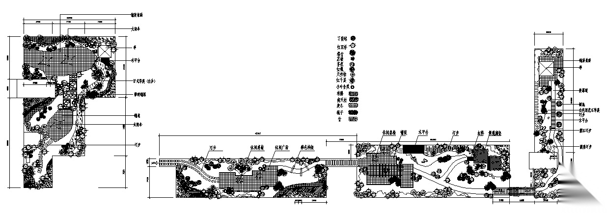 23套屋顶花园绿化方案设计1-10cad施工图下载【ID:160910155】