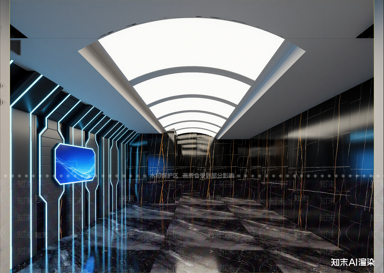 现代走廊3D模型下载【ID:1214573833】