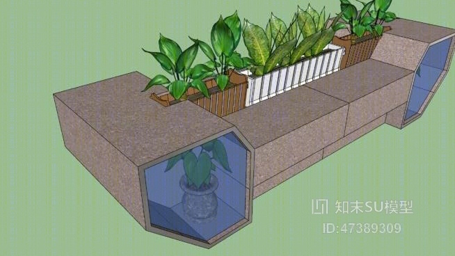 花坛SU模型下载【ID:917918763】