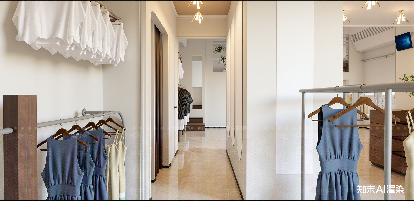现代服装店SU模型下载【ID:1216006991】