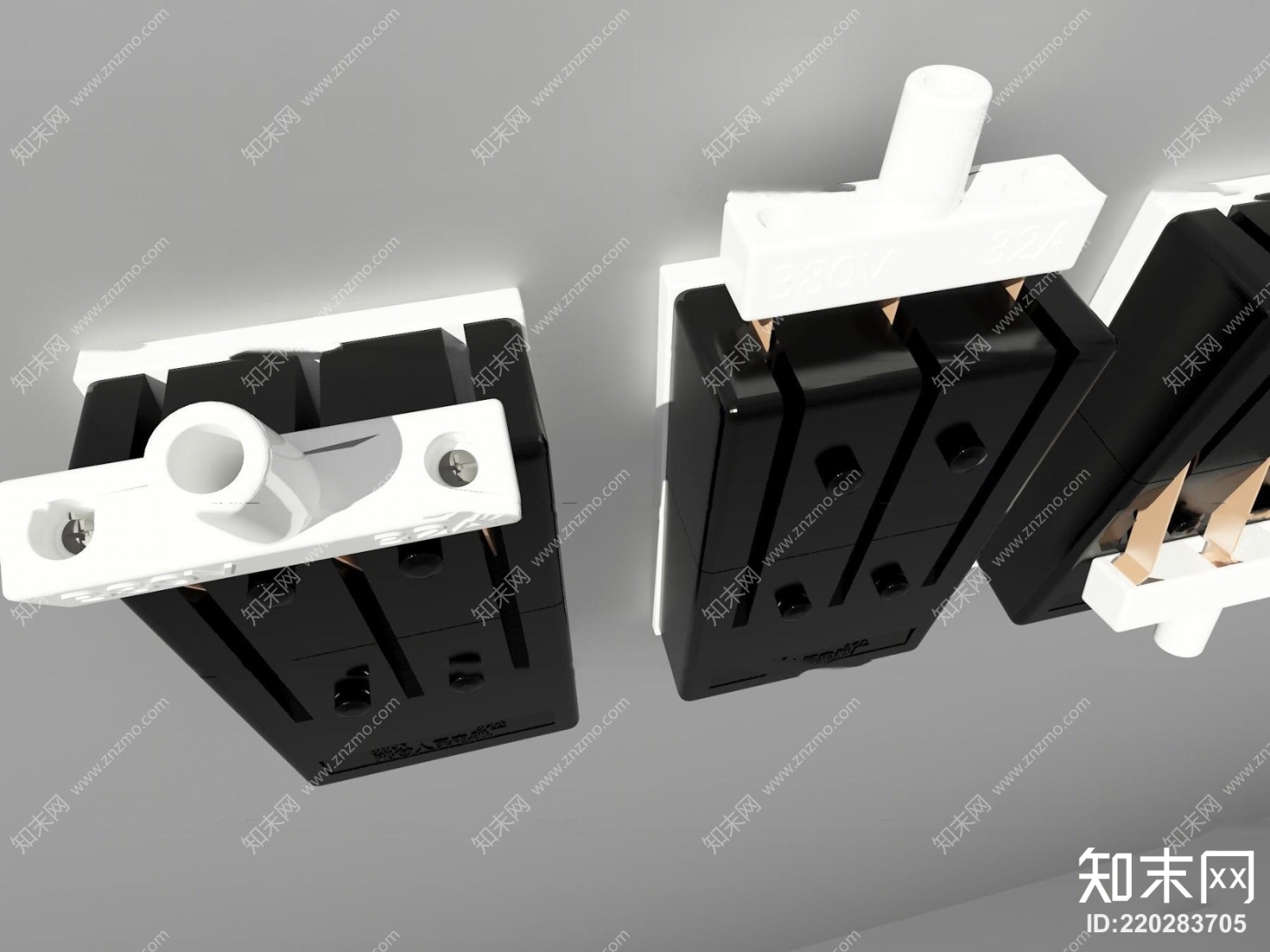 现代老式电闸组合3D模型下载【ID:220283705】