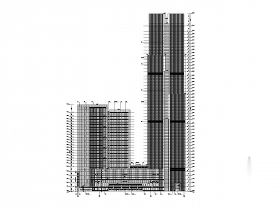 [江西]五十层超五星酒店建筑施工图(289张图纸)cad施工图下载【ID:167240133】