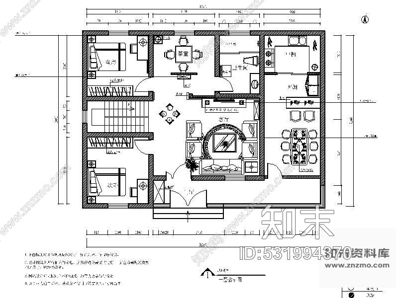 施工图北京某别墅装修施工图cad施工图下载【ID:531994370】