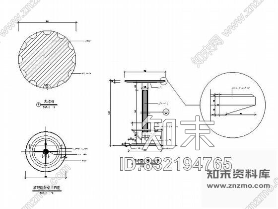 图块/节点酒吧圆餐桌详图cad施工图下载【ID:832194765】