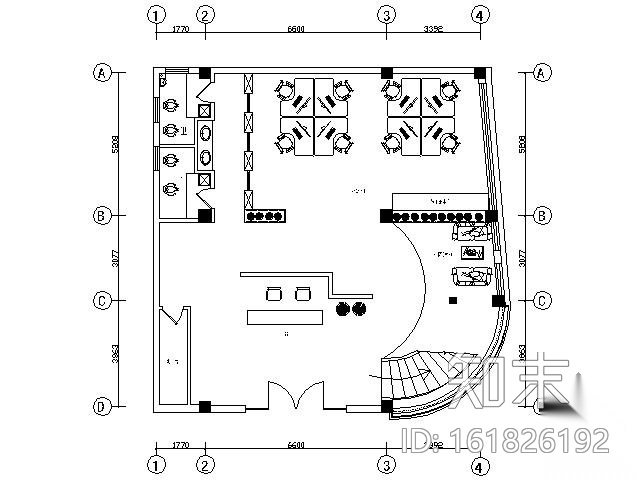 [安徽]某三层办公空间装修图cad施工图下载【ID:161826192】