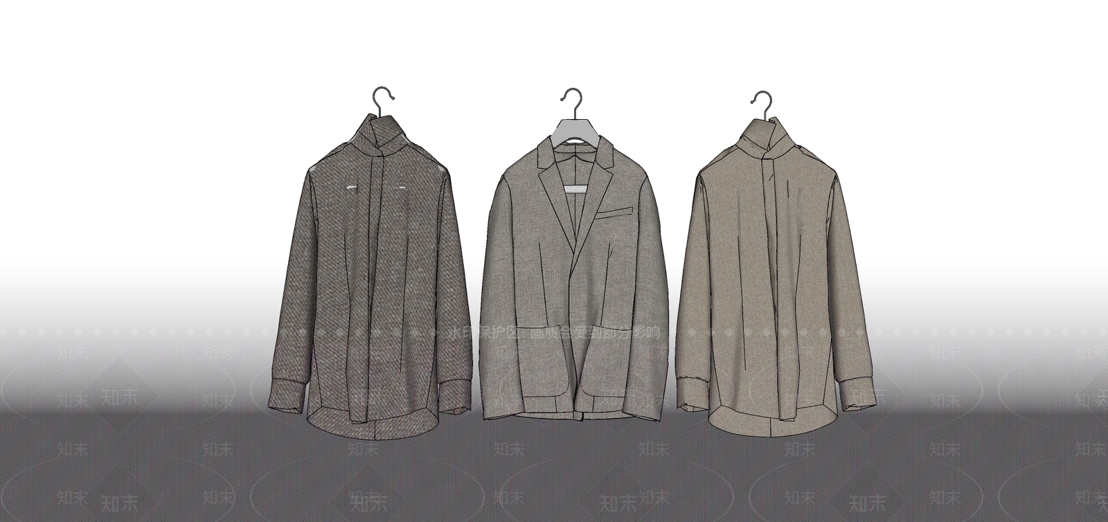 北欧服装SU模型下载【ID:1108944890】