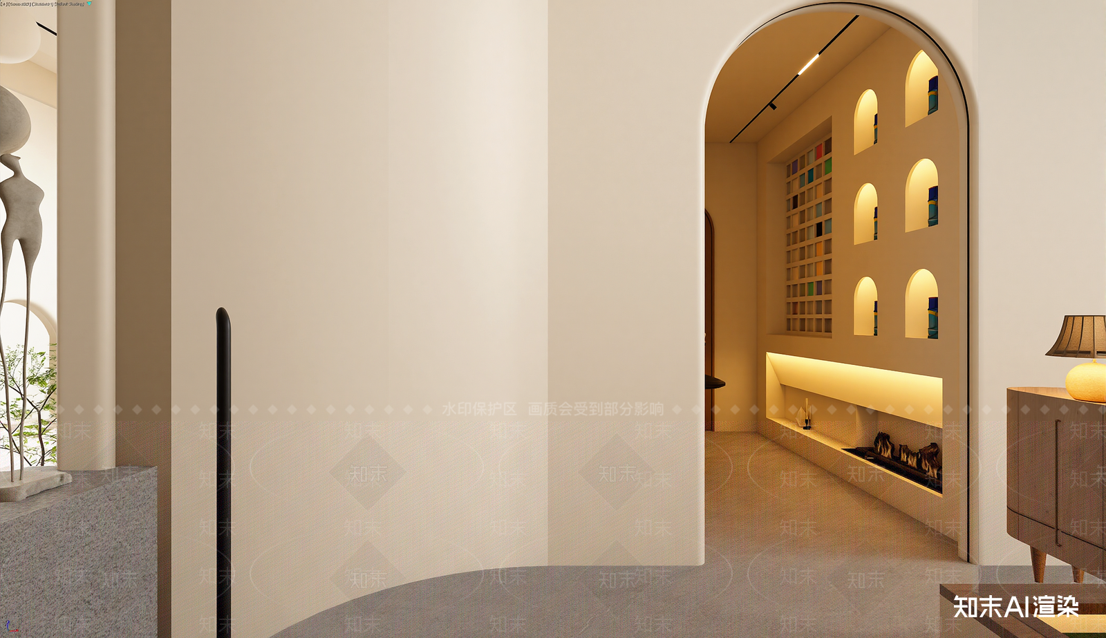 侘寂玄关3D模型下载【ID:1221489255】