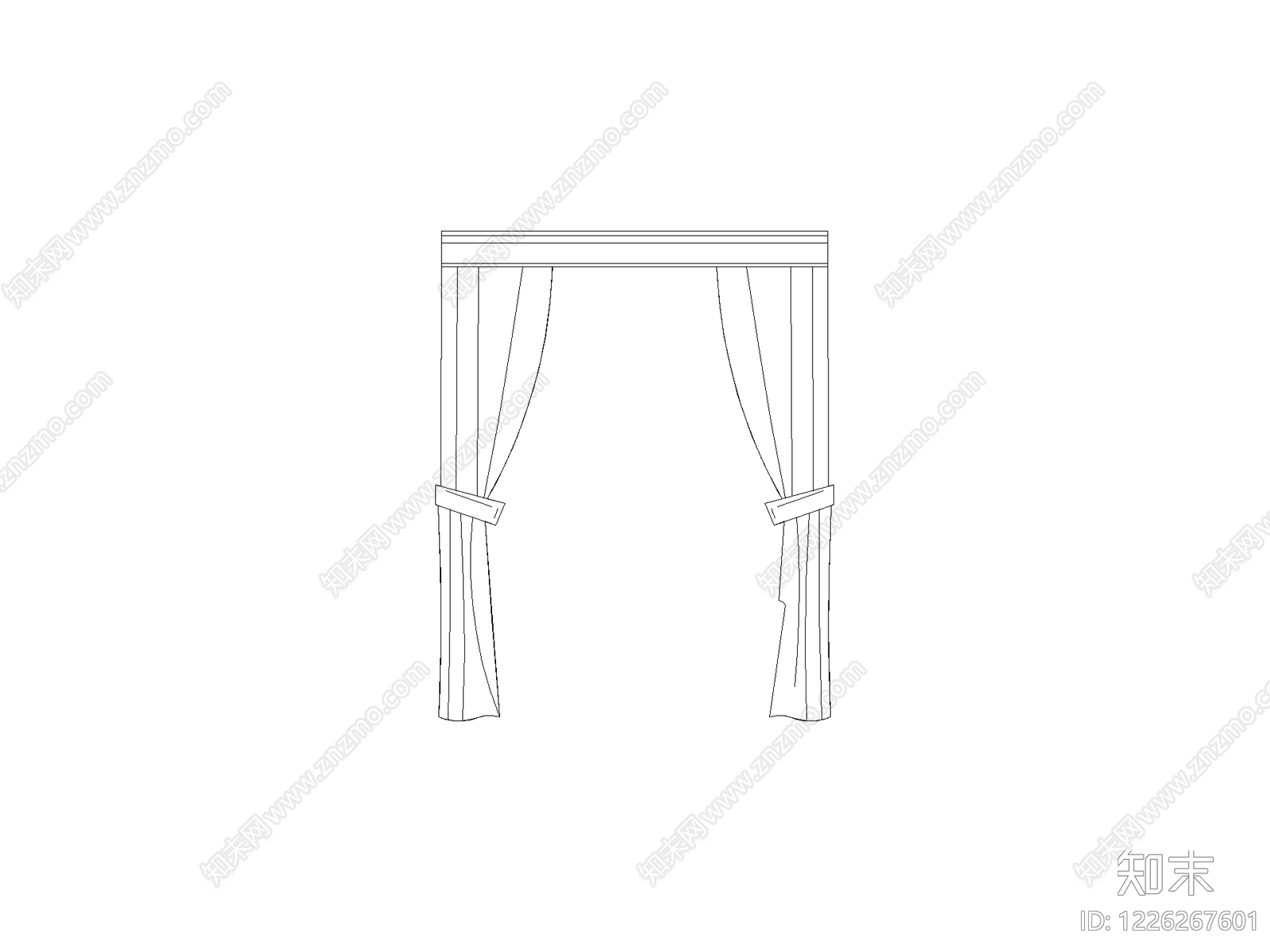 陈设类立面挂画cad施工图下载【ID:1226267601】