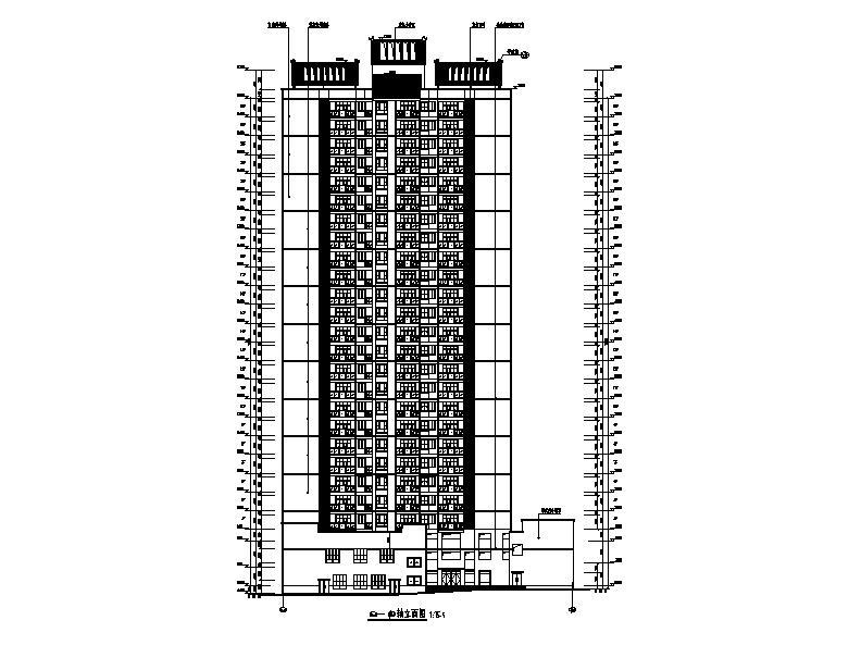 [重庆]高层石漆外墙塔式住宅楼建筑施工图施工图下载【ID:149864172】