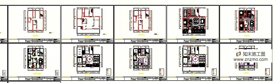 别墅施工图（完整）cad施工图下载【ID:36914569】