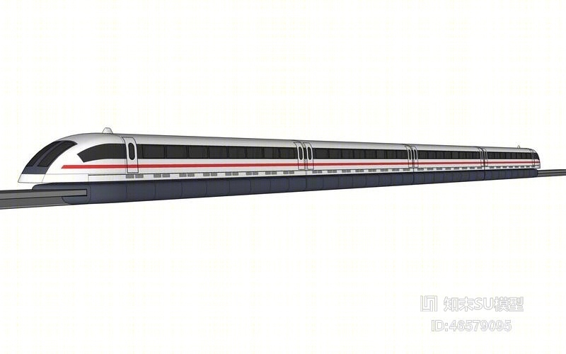 磁悬浮列车SU模型下载【ID:46579095】