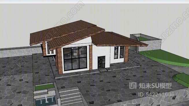 瓦屋顶SU模型下载【ID:542211006】