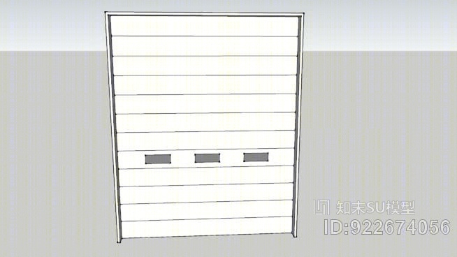 大型滚动单车库门SU模型下载【ID:922674056】