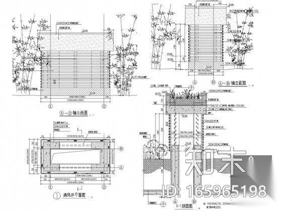 园林景观标识单体施工详图17例施工图下载【ID:165965198】